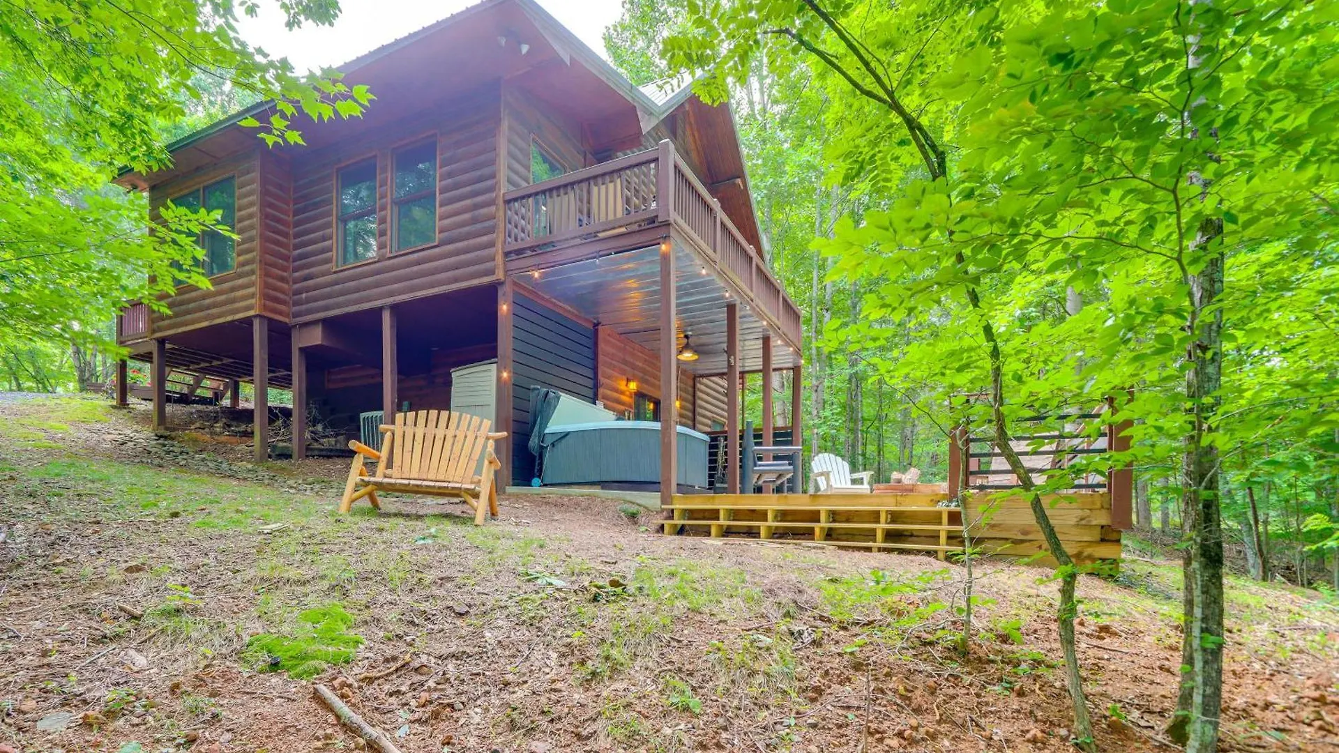 Log With Hot Tub And Game Room! Σπίτι διακοπών *